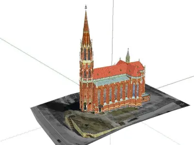 Architecture-Religion-God-Culture-Temple-037 church in poland 3D model