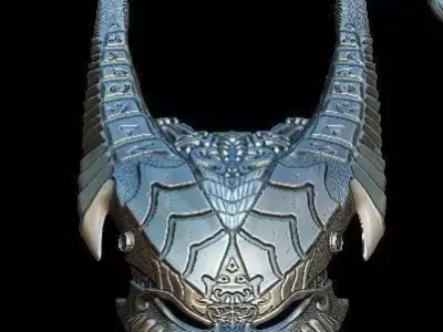 Anubis predator bio mask 3D model