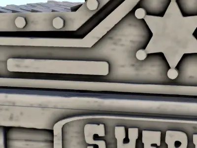 Western sheriff office 6 - USA ACW American Civil War 3D print model