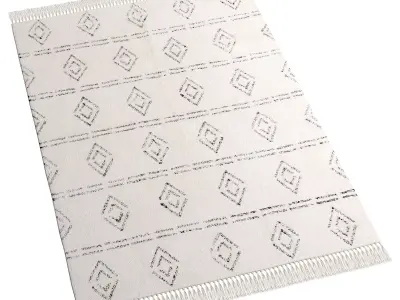 Washable Cotton Rug Naomi Cream By Benuta 3D model