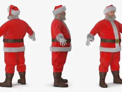  Santa Claus Character A Pose with Fur 