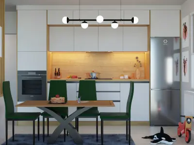 Apartment kitchen 3D model