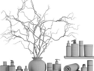 Bathroom accessories SetV47 3D model