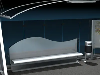 Bus stop 3 3D model