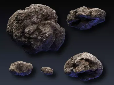 Rock Collection 1 meteorite 3D model