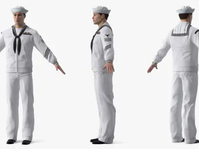  US Navy Sailor A-Pose 