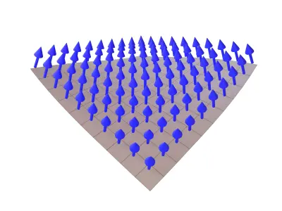 Normal on a Curved Surface V1 001 Low-poly 3D model