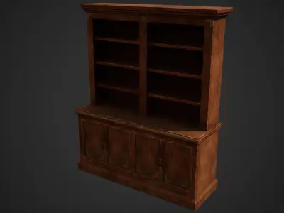 Stylized Bookcase Free low-poly 3D model