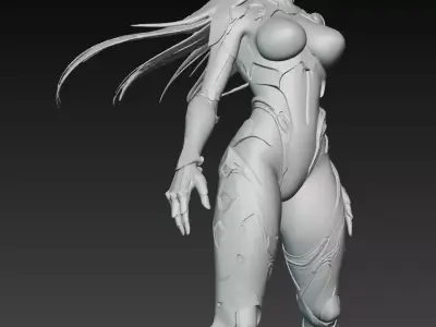 Zenith Aurora Cybernetic Warrior 3D print model