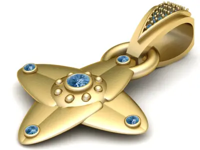 STAR GOLD PENDANT  3D print model