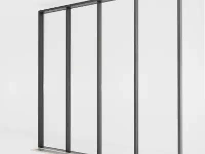 Panoramic glazing Stained glass 35 Low-poly 3D model