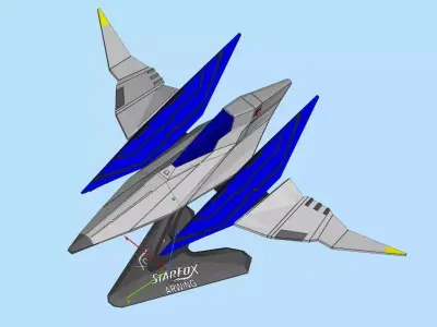 Star Fox spaceship 3D print model
