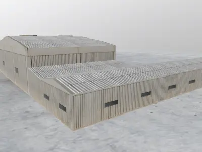 EDDF Fire Station Low-poly 3D model