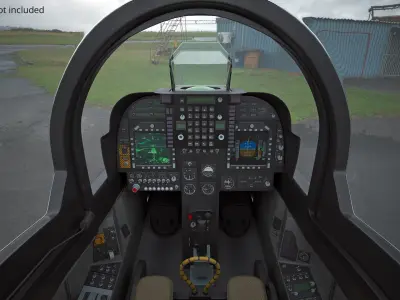  USMC Harrier II VTOL Fighter Jet Gray Rigged for Maya 