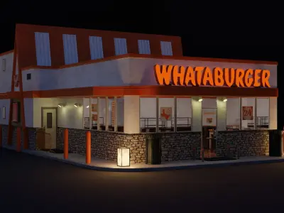 Whataburger Restaurant Building 3D model