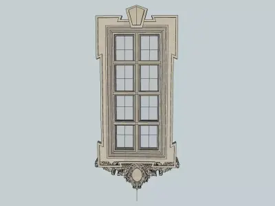 Classical window 3d sketchup model 3D model