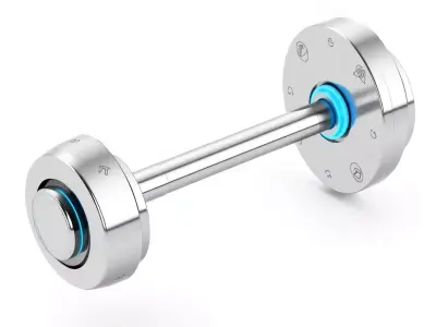 Futuristic Smart Adjustable Dumbbell Low-poly 3D model