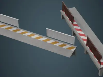 Industrial Platform 2A Low-poly 3D model