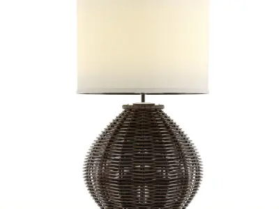 Woven Rattan Table Lamp 3D model