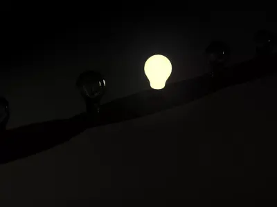 Light buld Low-poly 3D model