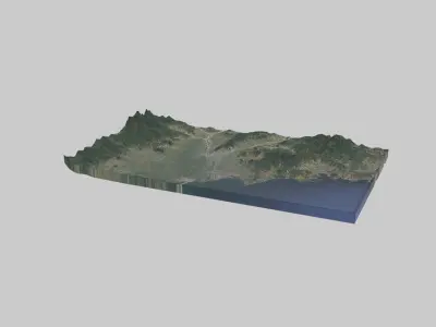 Hamhung City Low-poly 3D model