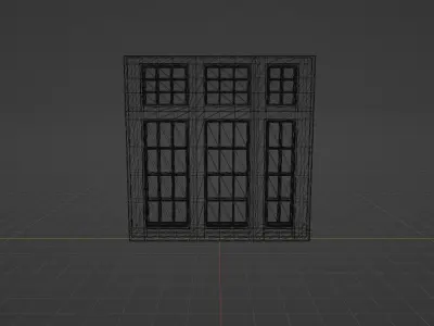 Window Low-poly 3D model 2