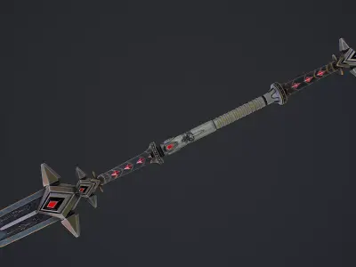 Combat Staff 1 3D Model Low-poly 3D model