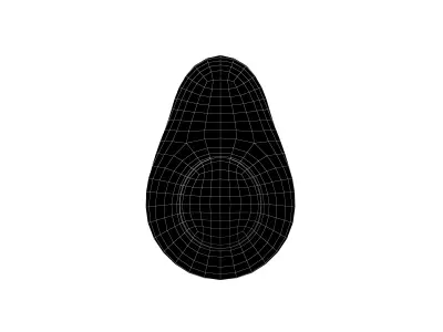 Avocado v1 002 Low-poly 3D model