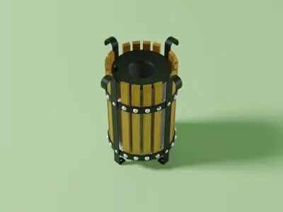 Street Trash Low-poly 3D model
