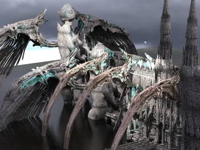 Cathedral Desert Stone Palace 8 3D model