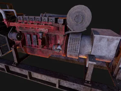 Electric Generator Low-poly 3D model order