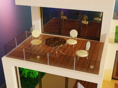 Modern House Scene 3D model