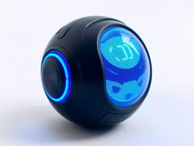 Futuristic Holographic Sphere Model Pack Low-poly 3D model