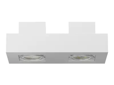 Double Rectangular Halogen Light 3D Model 3D model