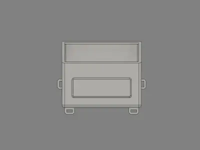 Street Garbage Bin 3D print model