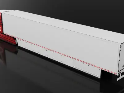  Peterbilt Supertruck 2 with Trailer Rigged 