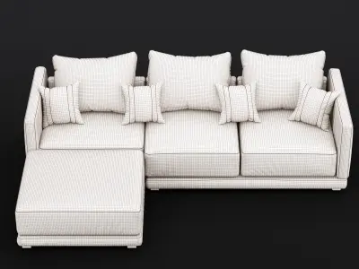 Modern angle sofa 3D model