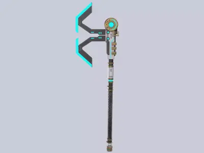 Scifi axe Low-poly 3D model purchase
