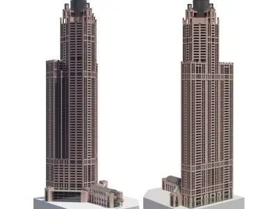 Chicago Building lowpoly Low-poly 3D model