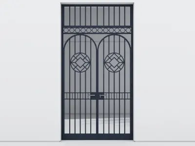 Aluminium door 361 3D model