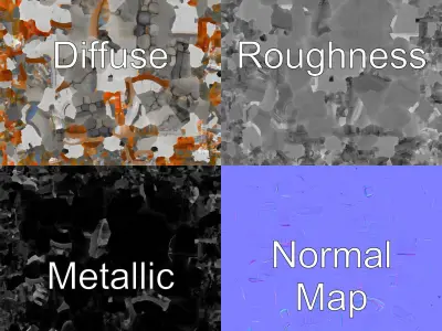 Cracked Lighthouse Coastal Storytelling model pack Low-poly 3D model