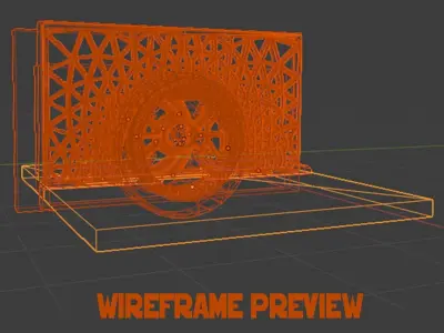 Sci Fi Glass door 23f 3D model