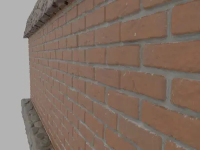 Brick wall 3D model order
