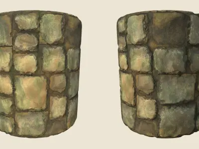 Rock wall PBR seamless material  Texture