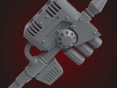 Grav Crusher Hammer Sci-Fi Heavy Weapon  3D print model