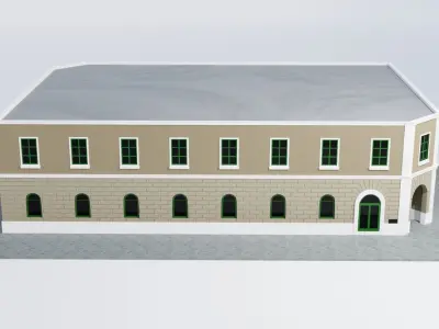 Colonial Building 3D model purchase