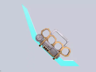 Sci fi elite bladed knuckle Low-poly 3D model