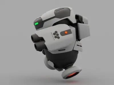 Combat Robot NIOVI  rigged 3D model
