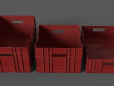 plastic box Low-poly 3D model