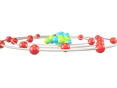 Chlorine Chemical Element v1 002 Low-poly 3D model